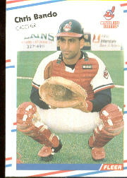 1988 Fleer Baseball Cards      601     Chris Bando